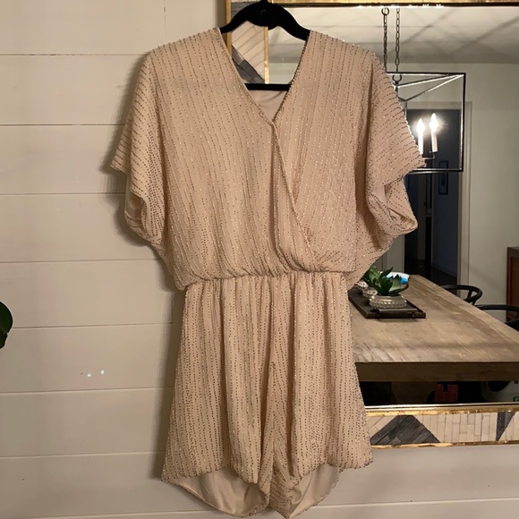 Beaded Cream Romper - Picture 1 of 4